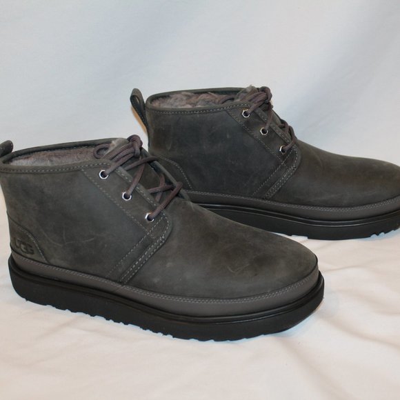 NIB UGG MEN'S SUEDE SHEARLING LINED WATERPROOF NEUMEL CHUKKA ANKLE WINTER BOOTS - Picture 2 of 8